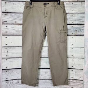 DKNY Jeans Women’s Cargo Pants Size 12 Khaki Straight Leg Pockets